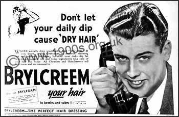 1940s ad for Brylcreem
