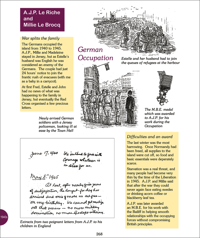 Notes and sketches on the German occupation of Jersey in World War Two, 1940-1945.