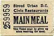 Civic Restaurant ticket for meal