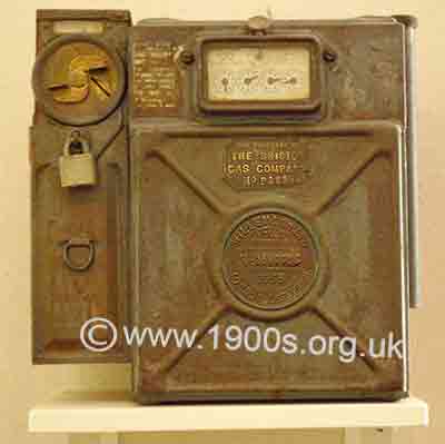 Old 1930s UK 'coin in the slot' gas meter, common in the mid 20th century.