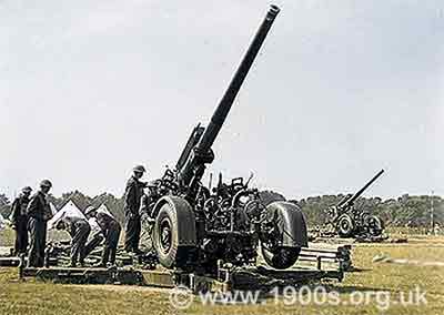 WW2 anti-aircraft-battery known as  'ack acks'.