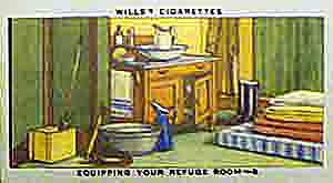Equipping a 'refuge room': the area for sleeping and washing, as recommended for civilian protection in World War Two