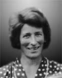 Miss Blakely, Games and Physical Education teacher at Copthall County Grammar School, Mill Hill, north London, in the 1950s