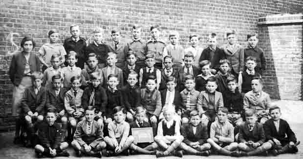 A class 8 at Silver Street School in the 1940s