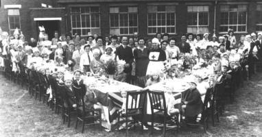 World War Two Victory street peace party for Haselbury Road (which changed its name