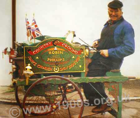 Knife grinder, who toured the streets for business in the early 1900s