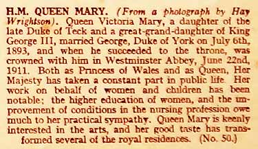 Cigarette card information on Queen Mary