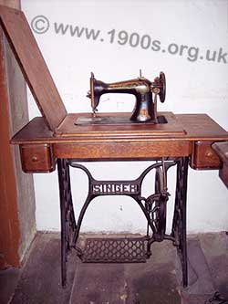 treadle sewing machine: feature of the Victorian kitchen
