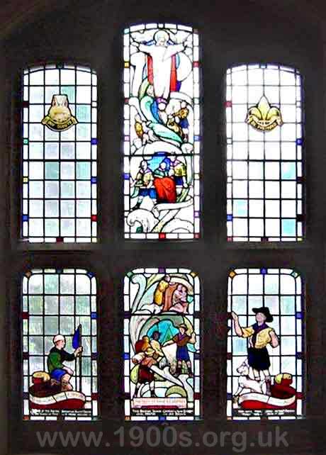 memorial window to the 2nd Edmonton scouts who fell in World War Two