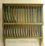 old wooden plate rack dish drainer