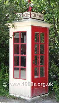 1920s public phone box