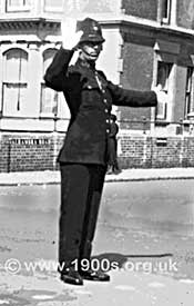 Policeman on point duty, c1940s