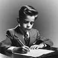 Boy sitting the sholarship - 11-plus exam