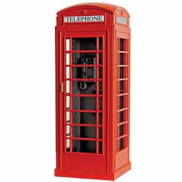 UK public phone box from the mid 1900s - bright red