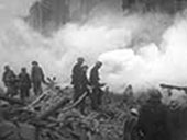 air raid damage in WW2