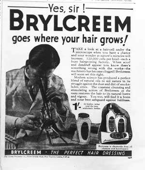 1940s ad for Brylcreem