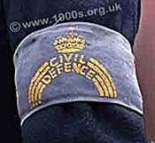 Civil Defence armband as worn by ARP wardens in Britain in WW2