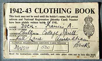 WW2 Clothing ration book 1942-43