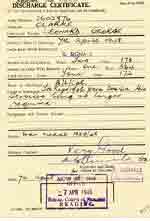 1948 total release certificate from British army after WW2
