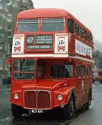 London mid-20th C double decker bus