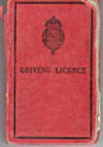 1939-1940 UK driving licence, front cover, thumbnail