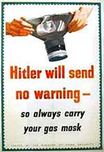 WW2 poster warning everyone to carry their gas mask