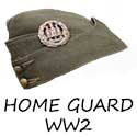 Home guard cap and badge WW2