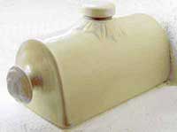 Stoneware hot water bottle often just called a 'stone' hot water bottle