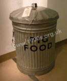 A bin for food waste destined for pigs, as used by households and canteens in WW2.