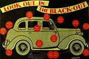 WW2 blackout regulations for cars poster