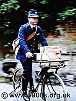 Metal holder on bicycle for heavy deliveries