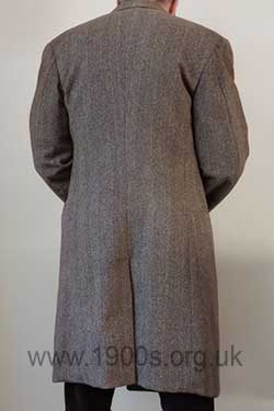 Thick woollen utility coat, back