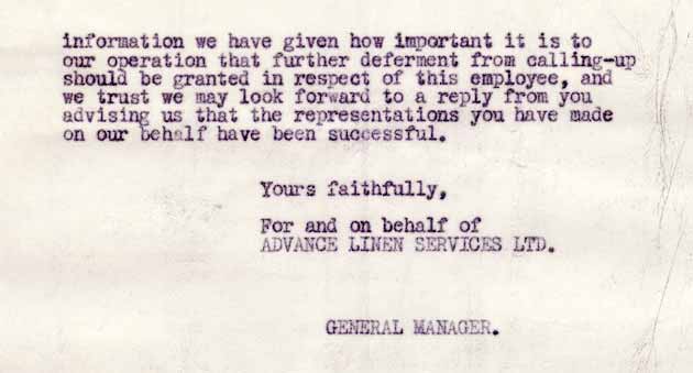 Detailed claim for exemption military service in World War Two, 3 of 3