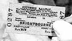 1940s train ticket