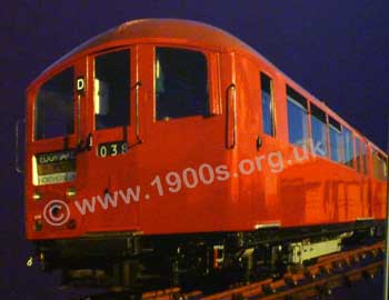 mid 20th century London Underground Northern Line train
