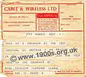 telegram souvenir of 1951 Festival of Britain, front
