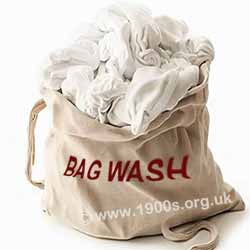 The bagwash, the forerunner of the laundrette, 1940s-1960s UK