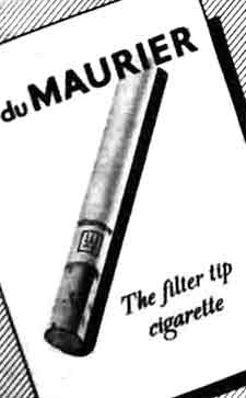 Advert in a 1943 magazine for du Maurier filter-tip cigarettes
