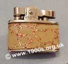 Decorative women's cigarette lighter, made in Japan, common in the 1950s and 1960s, 1 of 2