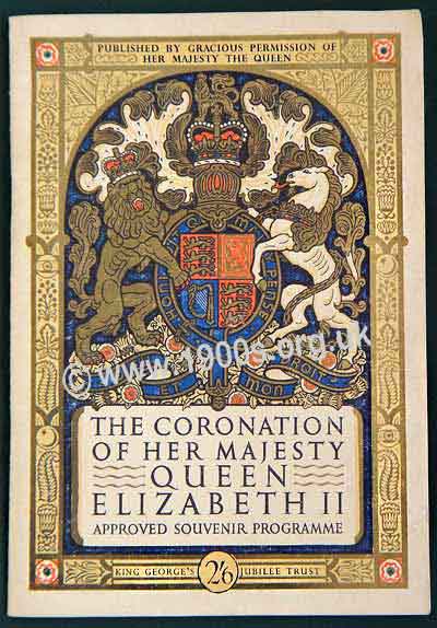Official souvenir programme for the coronation of Queen Elizabeth II