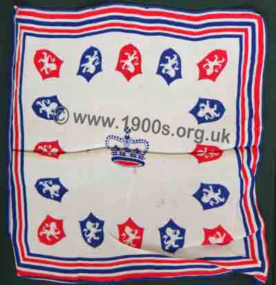 Souvenir scarf of the coronation of Queen Elizabeth II