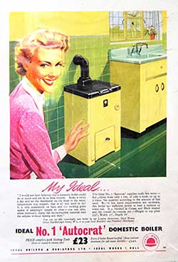 1950s elegant version of the coal-fired water heater