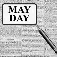 May Day heading in newspaper