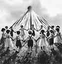 May Day maypole dancing