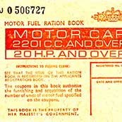 petrol rationing coupon book