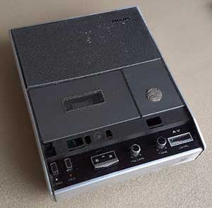 Early cassette tape recorder/player