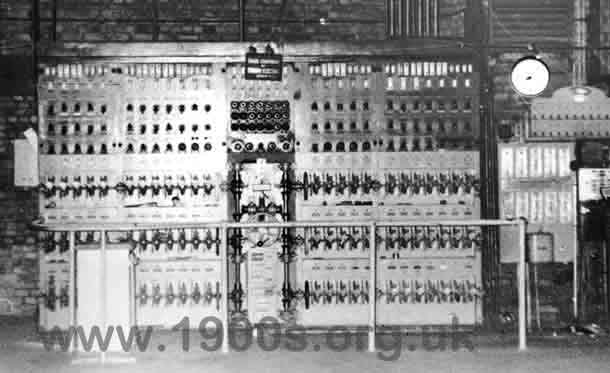 cinema stage switchboard, mid 20th century