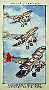 World War Two Gloucester Gauntlet interception fighter planes