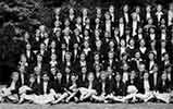 Far left section of the 1949 School photograph for Copthall County Grammar School.