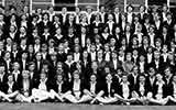 Second left section of the 1955 School photograph for Copthall County Grammar School